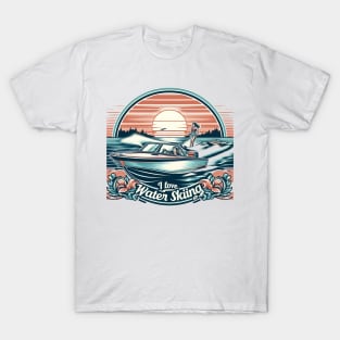 Serene Sailing: Two Women Enjoying the Water T-Shirt